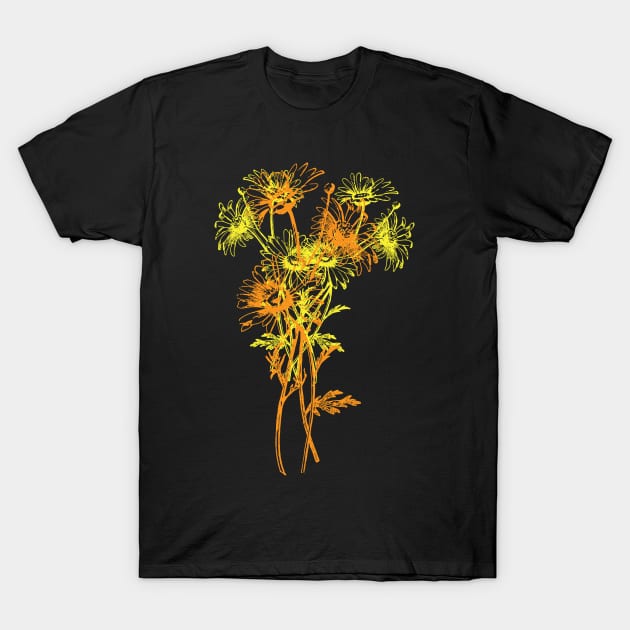 Spring Time Flowers Scribble Design - Flowers Design - T-Shirt